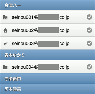 �A�h���X�ꗗ